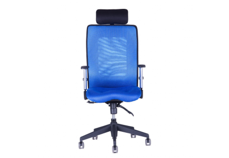 Kancelářská židle s podhlavníkem, 14A11, modrá CALYPSO GRAND SP1