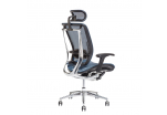 Kancelářská židle s podhlavníkem, IW-04, modrá LACERTA