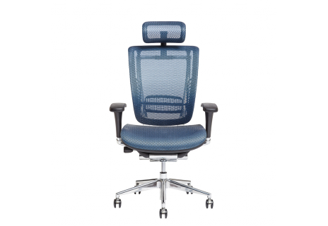 Kancelářská židle s podhlavníkem, IW-04, modrá LACERTA