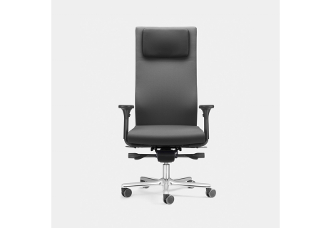 Zdravotní balanční židle s vypínatelným systémem ERGO TOP s podhlavníkem z pravé kůže LEZGO LG 7K