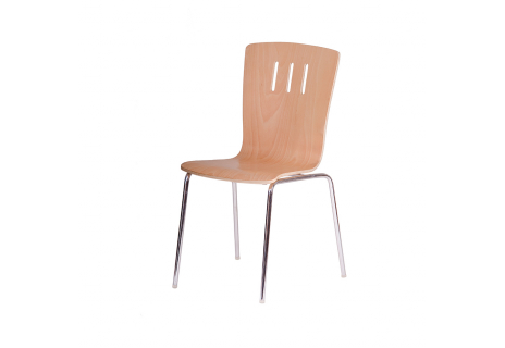 Dřevěná židle, TŘEŠEŇ/CHROM DORA