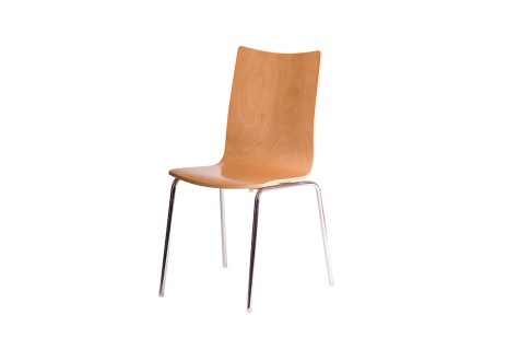 Dřevěná židle, TŘEŠEŇ/CHROM RITA