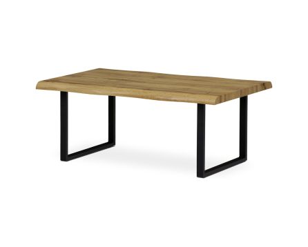 konferenční stůl, 110x70x45 cm, MDF deska, 3D dekor divoký dub, kov, černý lak
